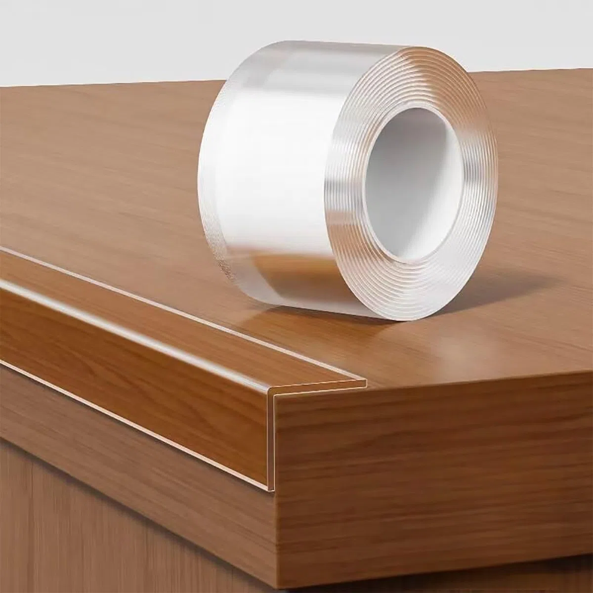 Möbel-Eckenschutz, Transparenter PVC-Kantenschutz, selbstklebend, 3–20 m, for Glas-Schreibtischschrank, Arbeitsplattenregal(W:2cm/0.8in,20m/65.6ft)