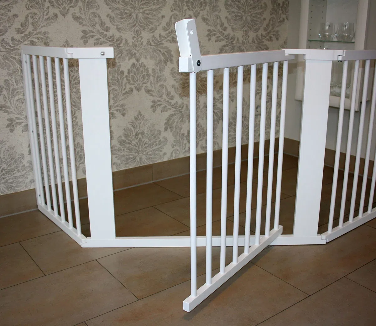 Schutzgitter Absperrgitter Türgitter Treppenschutzgitter 117 bis 363 cm grau (117cm)