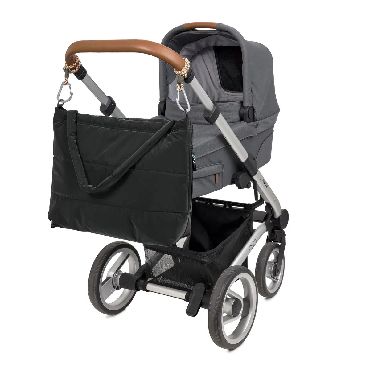 LÄSSIG Baby Wickeltasche Shopper mit Kinderwagenbefestigung/MIX Shopper black