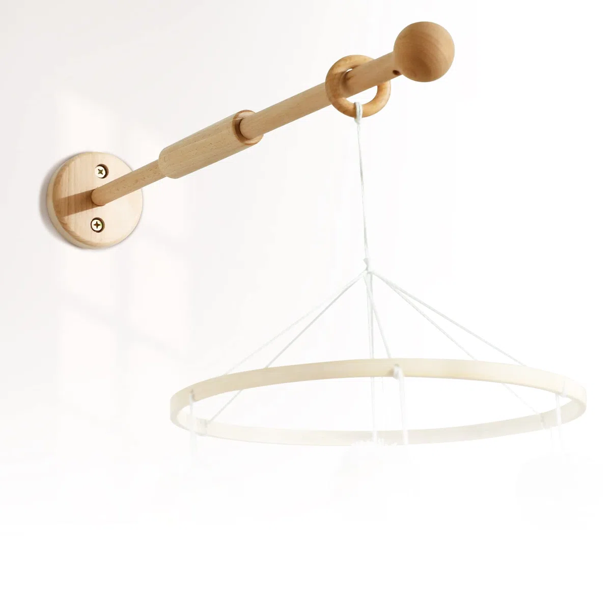 Mamimami Home 1pc Mobile Halterung Holz Mobile Baby Spieluhr Baby Mobile Gestell Mobile Wickeltisch Bettklingel Halterung （An der Wand montiert）