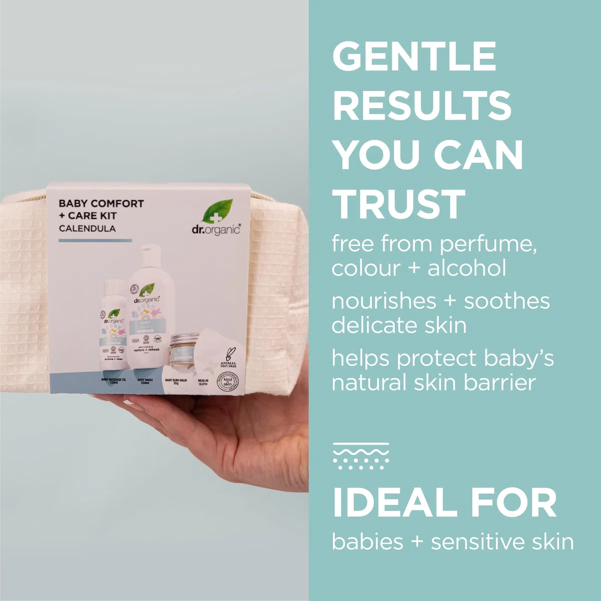 Dr Organic - Calendula Baby Comfort & Care Kit - Women's & Men's Skincare - Baby Essentials - Vegan, Cruelty, Paraben & SLS Free - 150ml, 250ml, 35g - Bundle