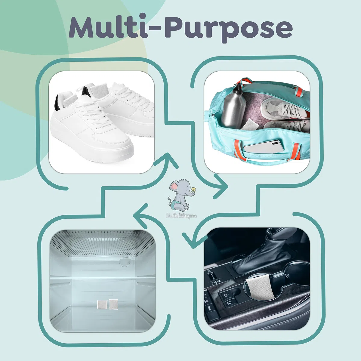 LittleWhispers Windeleimer-Geruchsabsorber, Kohlefilter-Nachfüllpackungen, kompatibel mit Diaper Genie Systemen, 10 Stück