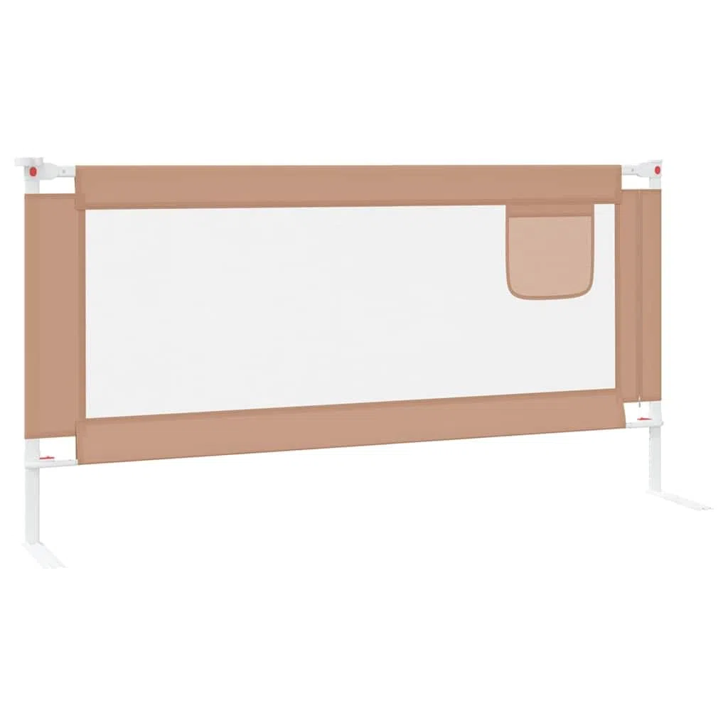 Generisch Kleinkind-Bettschutzgitter Taupe 180x25 cm Stoff,Baby & Kleinkind,Babysicherheit,Baby-Bettschutzgitter,10222