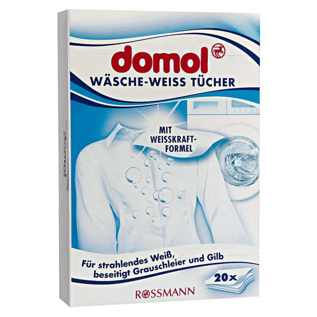 domol Waschmittel 20 St, Unparfümiert, Fest (Solid), Tablette, Flüssigfrei, Pulverfrei, Maschinenwäsche