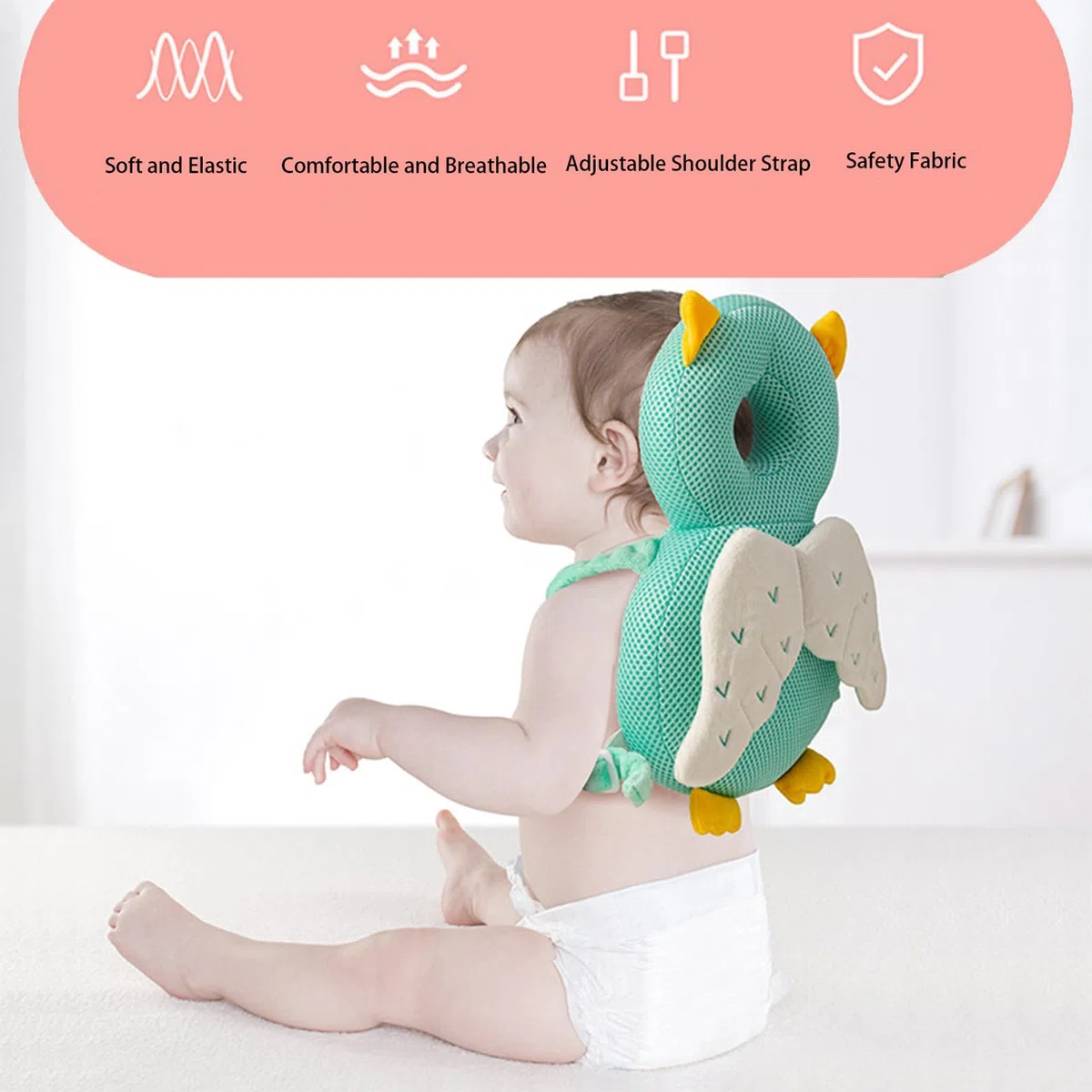 Baby Walker Kopfschutz Kleinkind Verstellbarer Baby Kopfschutz Rucksack Tragen Sicherheitspolster