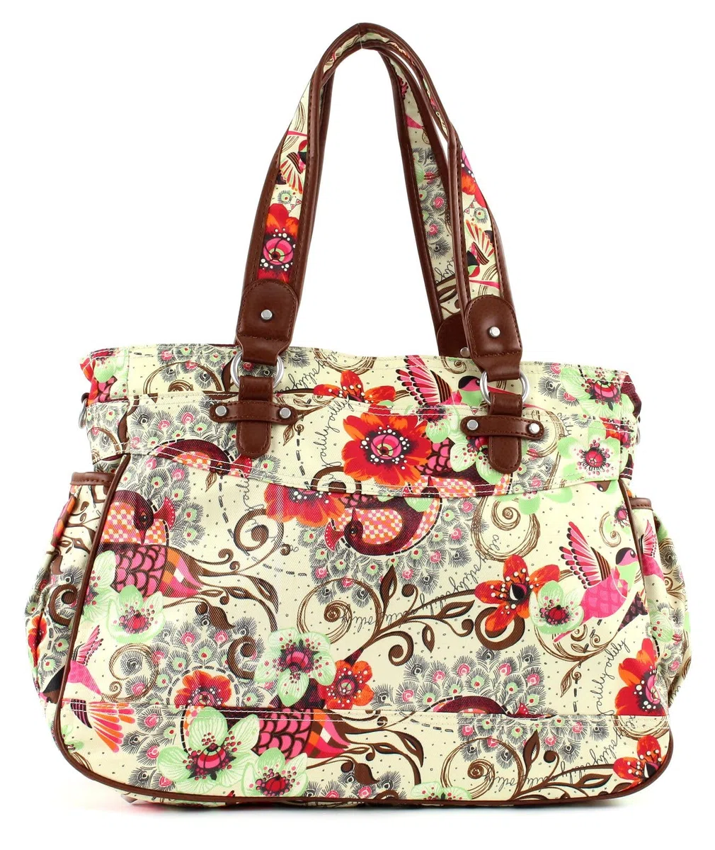 Oilily Tropical Birds Diaper Bag Cream-White
