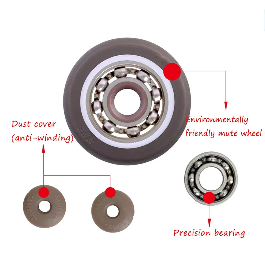 Drehbare Rollen, Rolle, Gummi-Möbelrollen aus Metall, for Kinderwagen/Blumenständerrad(1.5inch)
