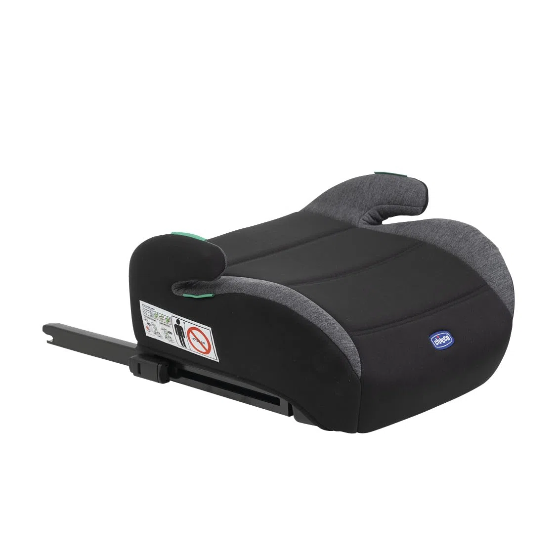 Chicco Quasar Fix i-Size, Kinderautositz 7-12 Jahre (126-150 cm), Gewicht 23-36 kg, Gruppe 3, einfach einzubauen mit Isofix-System, mit gepolsterten Armlehnen und komfortablem Sitz, schwarz