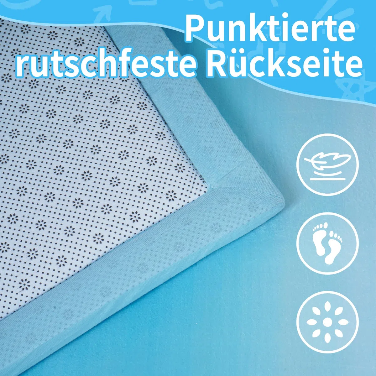 jxgzyy Krabbelmatte Baby 150x200x3 cm, Dicker Memory-Schaum Mit Rutschfestem Rücken, Superweicher Künstlicher Samt Spielmatte Baby für Den Boden, Bunte Teppich Kinderzimmer In Regenbogenfarbe