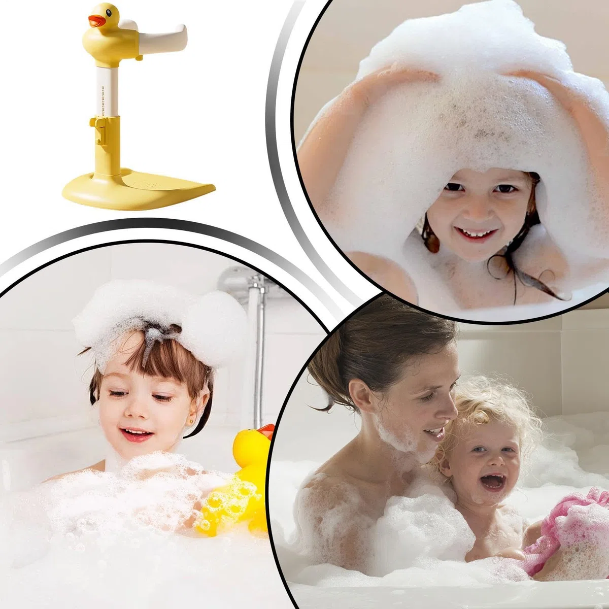 Baby-Badewannenständer | Unterstützung für die Dusche für Kinder | verstellbare Duschhalterung | Unterstützung für das Kinderbad | Fußhilfe ohne
