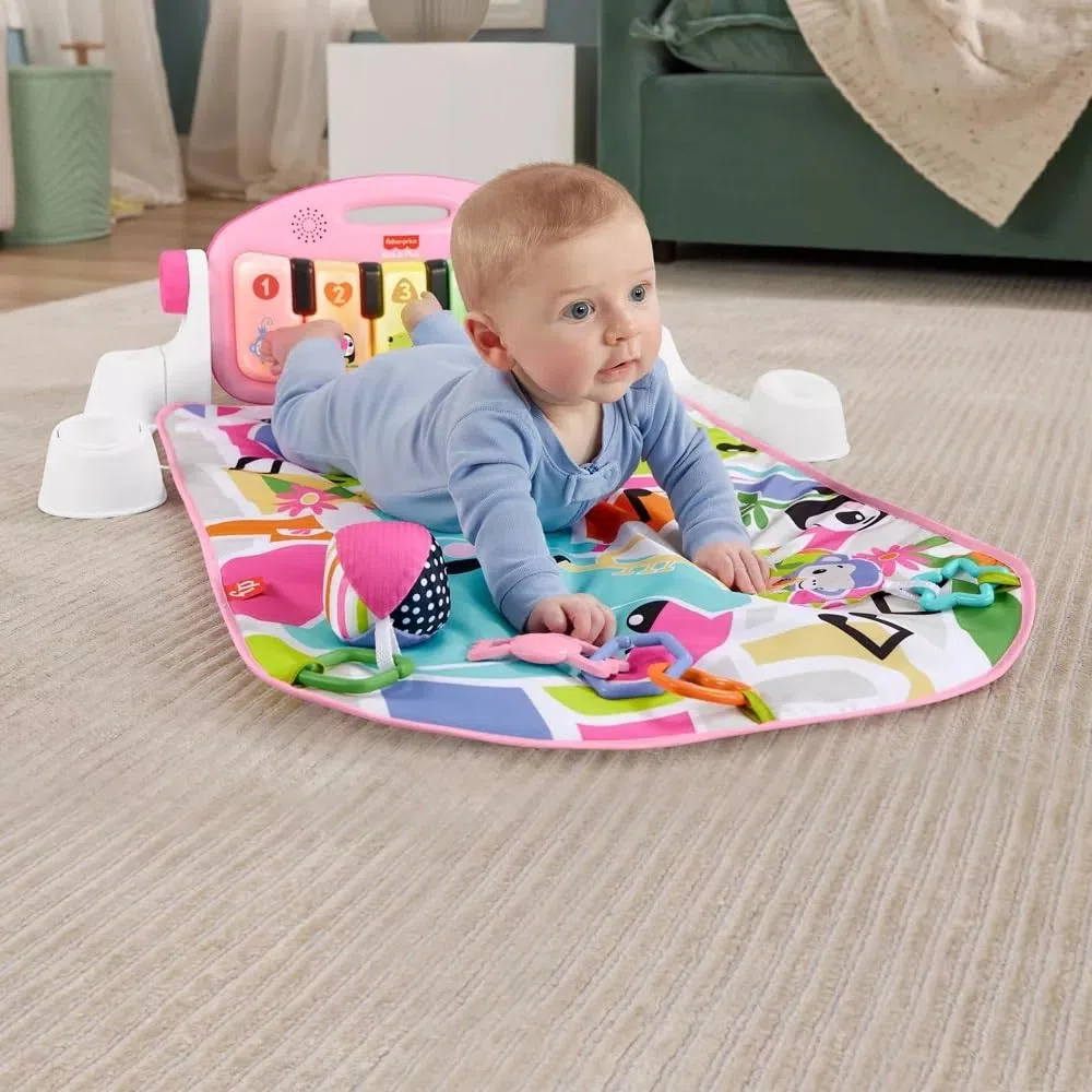 Fisher Price Glow and Grow Kick & Play Gym, Pink