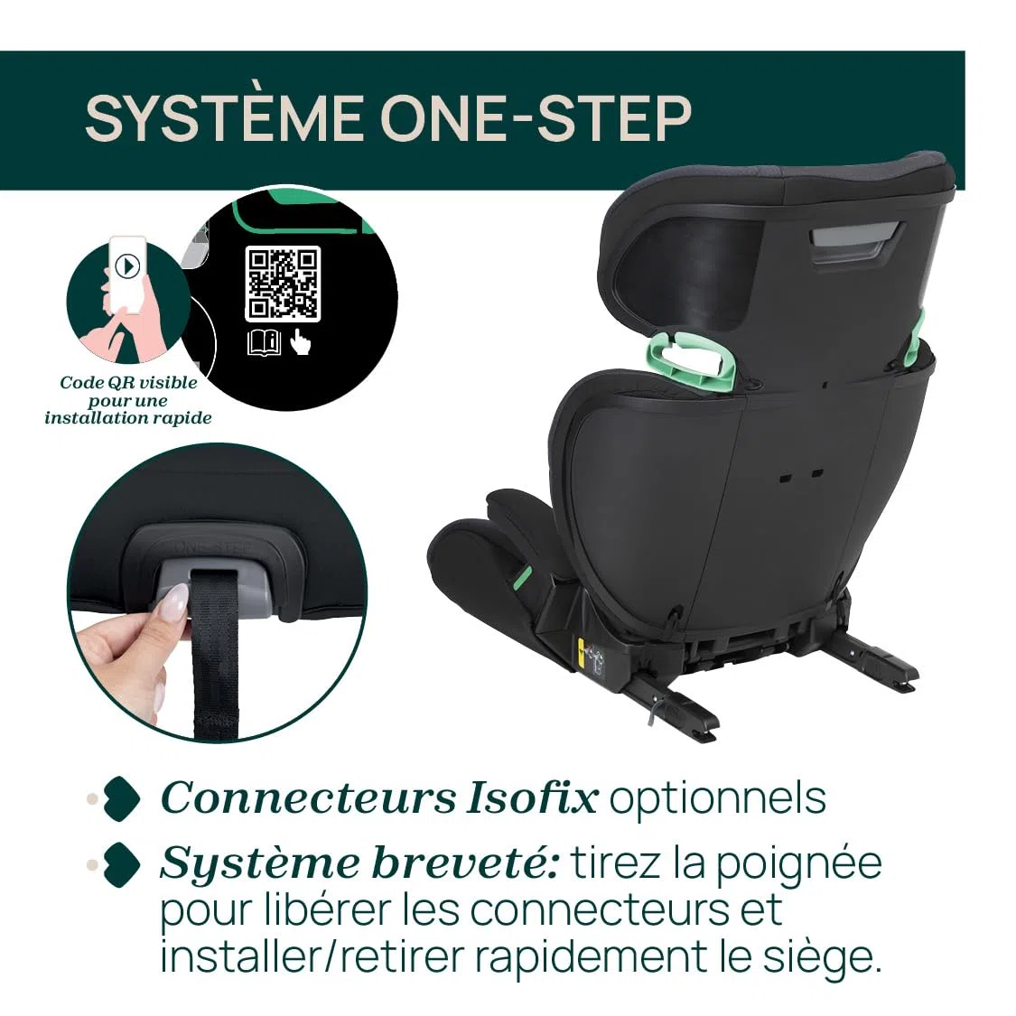 Chicco Quizy i-Size, Kindersitz 3-12 Jahre (100-150 cm), Mit Isofix-System, mit Liegeposition, Höhenverstellbar, mit gepolsterten Armlehnen und komfortablem Sitz, (15-36 kg), Gruppe 1/2/3, Schwarz