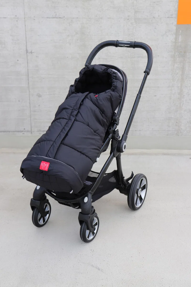 Kaiser Naturfelle Fußsack Iglu Thermo Fleece schwarz