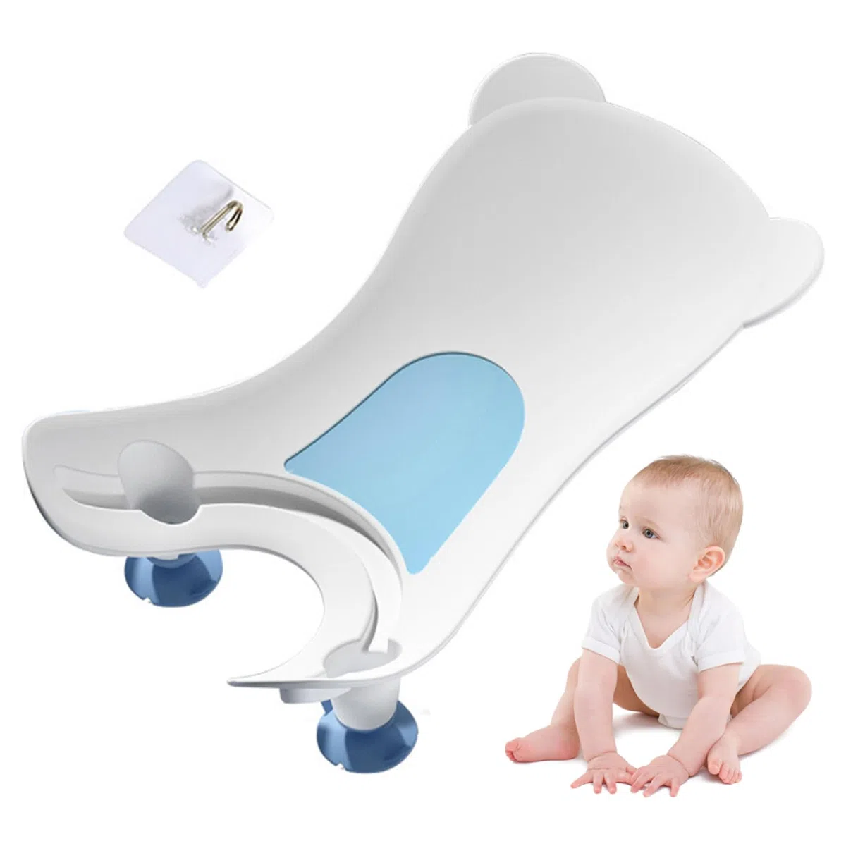Baby Sink Bad, tragbares Baby Butt Waschbecken, Gesäßstützenwaschwerkzeug für die tägliche Badewanne der Badewanne