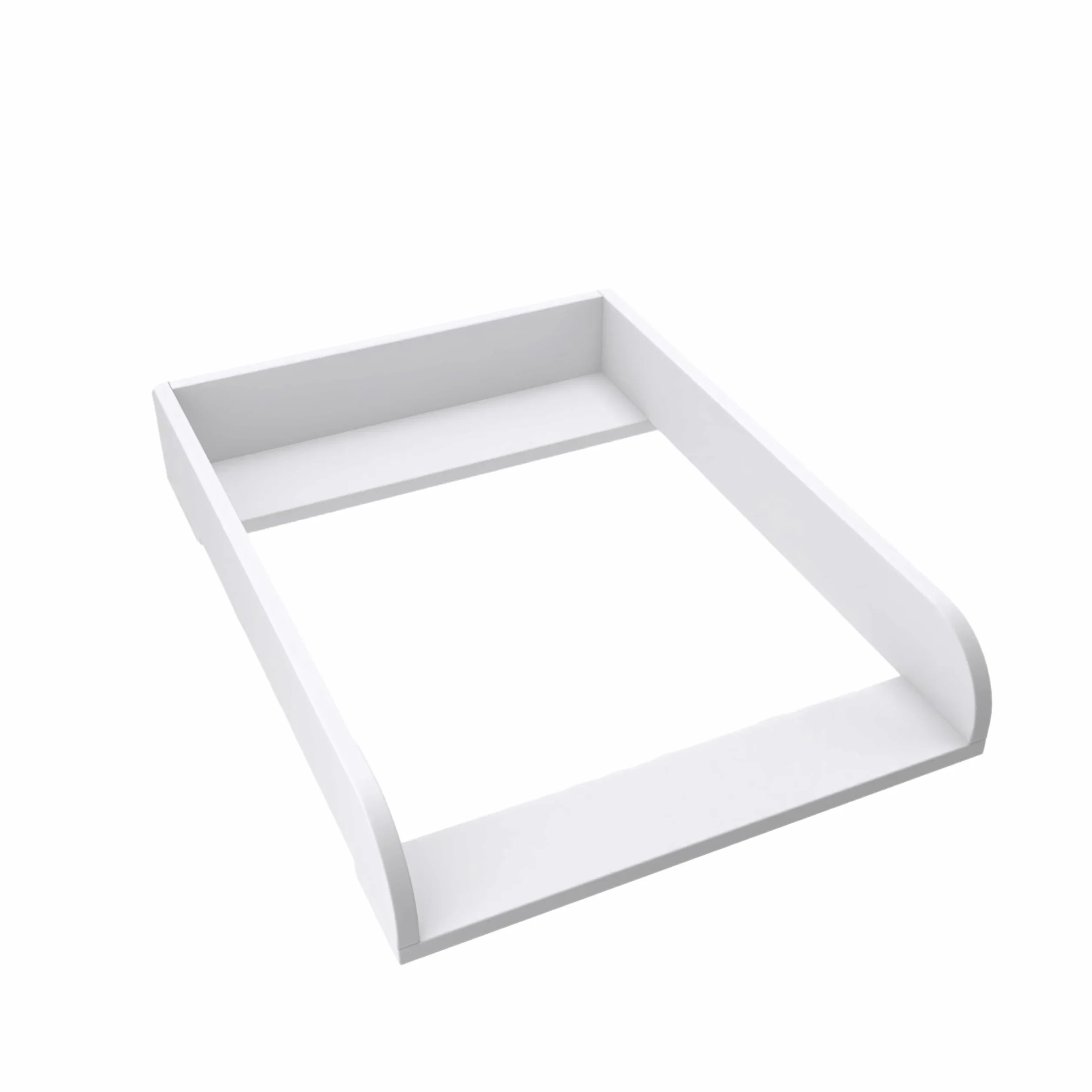 Wickelaufsatz für Hemnes von IKEA, Wickeltischaufsatz für 50 cm Kommoden, Abnehmbar Wickelkommode aufsatz, Abgerundeten Frontplatten, Weiß, 72cm x 54cm