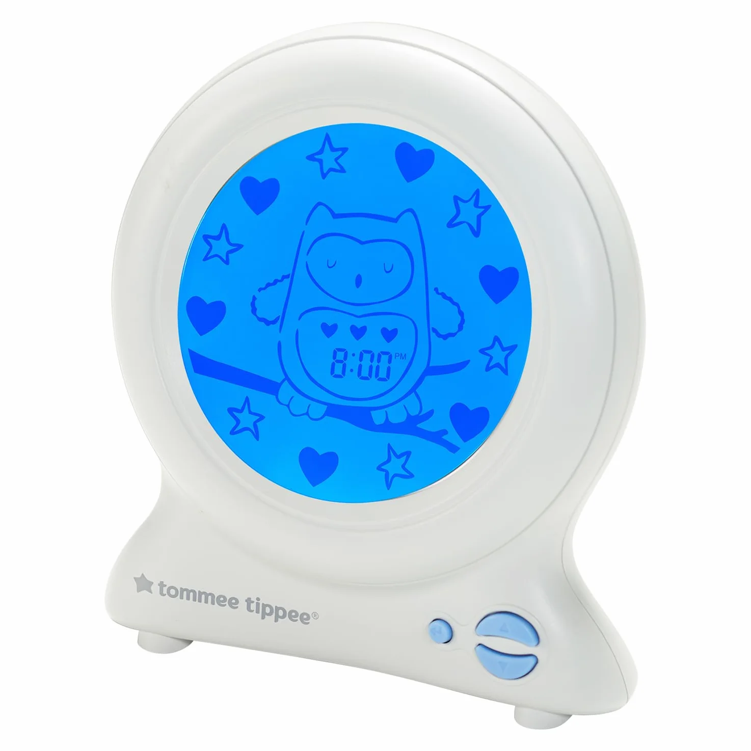 Tommee Tippee Groclock Uhr und Schlaftrainer, Wecker und Nachtlicht für Kleinkinder, mit USB-Anschluss