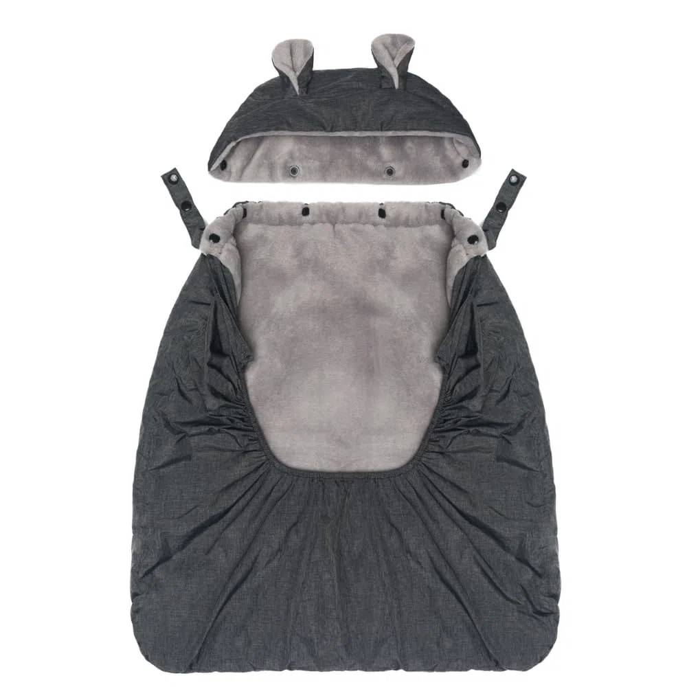Fillikid Tragecover für Babytragen – wind- & wasserabweisender Wetterschutz mit Fleece-Innenfutter, Kapuze & Handwärmer-Tasche – universal passend