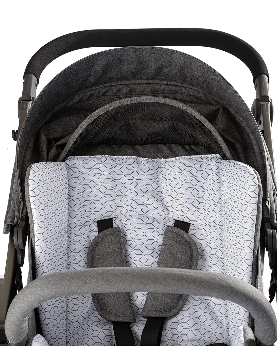TWISTSHAKE Sitzauflage und Fußsack Set für Tour Kinderwagen, Grau