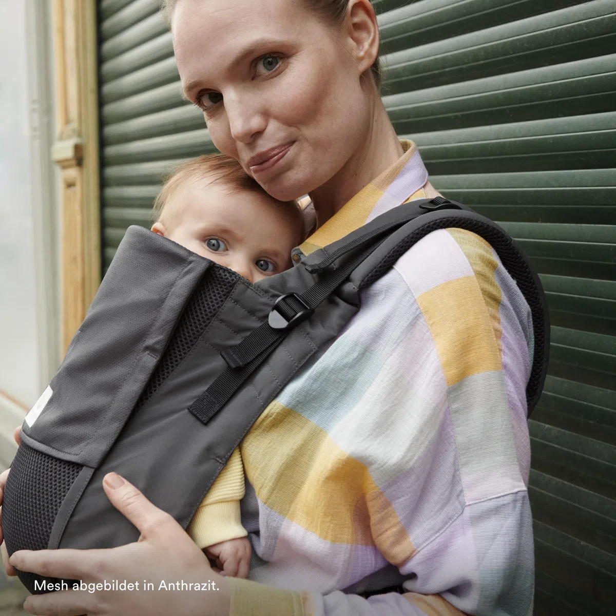 Stokke Limas Mesh, Glacier Green - Atmungsaktive Babytrage mit Hochleistungsstoffen - Sicher für Babys von 1 Monat / 4-15 kg - Inklusive abnehmbarem Beutel für das Nötigste