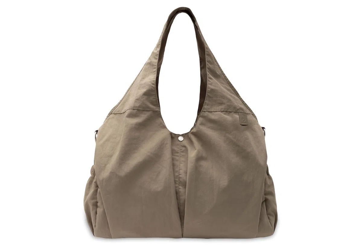 Jollein Wickeltasche Urban – Earthy – Moderne Wickeltasche im Naturton – Wasserabweisend & Pflegeleicht – Mit Schultergurt & Wickelunterlage – 40x20x25cm