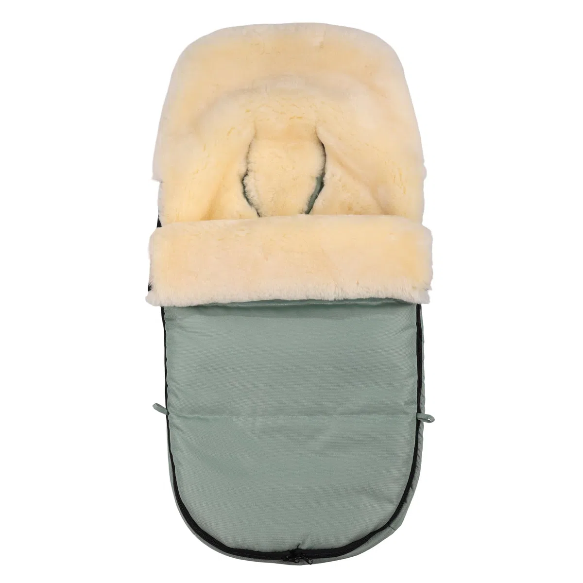 Baby Lammfellfußsack Kinderwagen Fellsack Kuscheliger Buggy Kinderwagen-Fußsack Wind-und Wasserdicht Thermoregulierend Rundum-Reißverschluss 90×50cm (Grün)