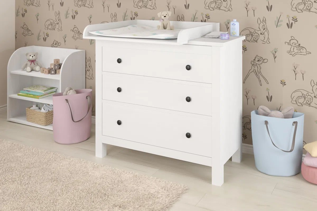 Shefa Kids Wickelaufsatz 800 - Universeller Wickeltischaufsatz für Ikea Kommoden MALM, HEMNES und NORDLI, Weiß