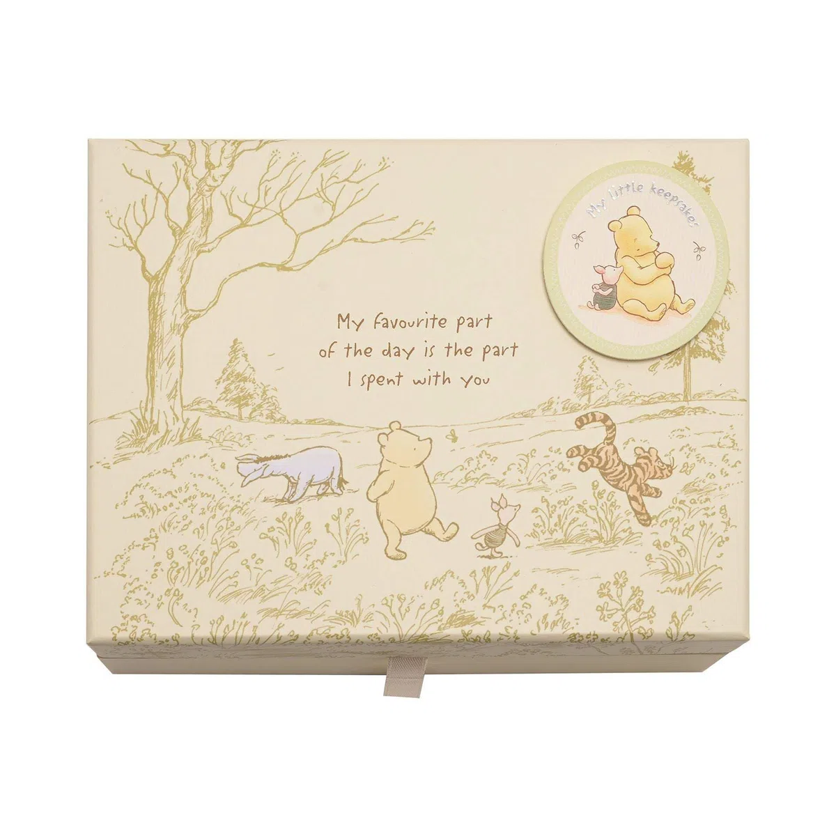 Pooh Classics Range Disney Keepsakes Baby Box with Compartments New (DI167), 200 g, yellow