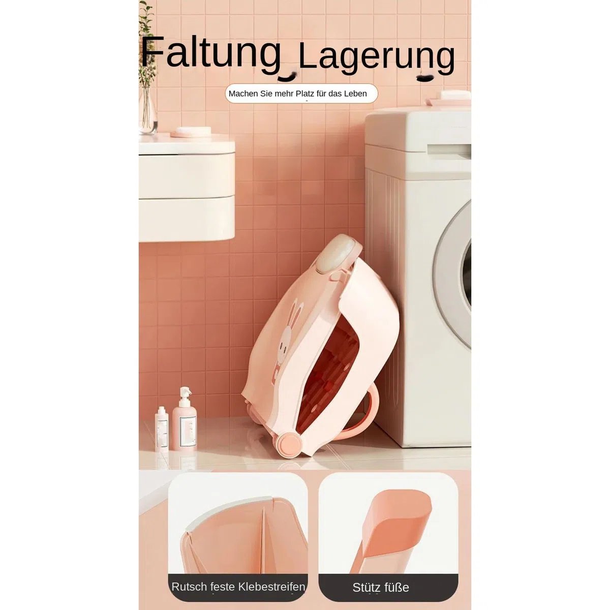 Kinder-Shampo-Liegesitz – zusammenklappbarer Haarwaschstuhl, langlebiger Stützstuhl, weiches Kopfstützen-Design, Badehilfe für Kleinkinder für den Toilettenbereich im Salon zu Hause | Pflegeleichte Wa