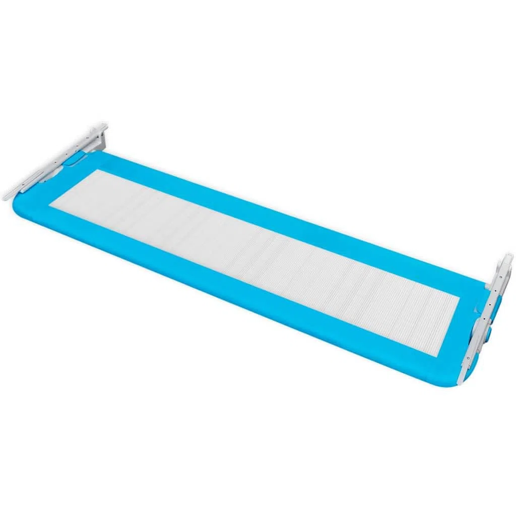 Kleinkind Sicherheit Bettgitter 150x42 cm Blau, klappbar mit Polsterung, Bettschutzgitter Baby, Kinder Bettgitter mit Seitengitter Babybett, Bettverlängerung Kind, kindersicherung