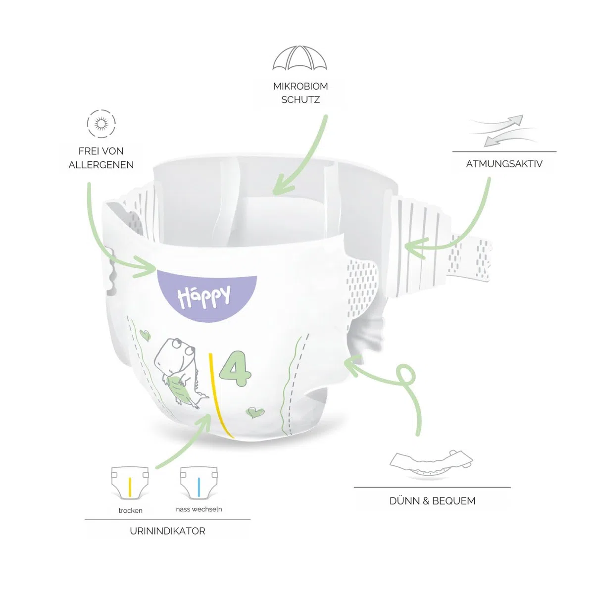 bella baby Happy Windeln soft & delicate Gr.4 Maxi 8-14 kg HAPPY BOX 124 Stück