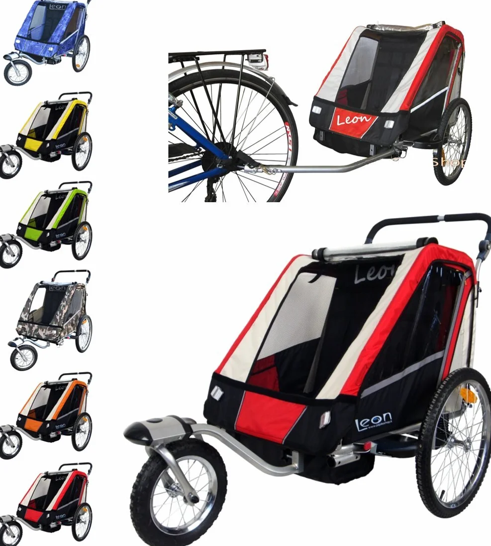 PAPILIOSHOP Leon Kinderanhänger Fahrradanhänger Jogger von 1 oder 2 Kinder