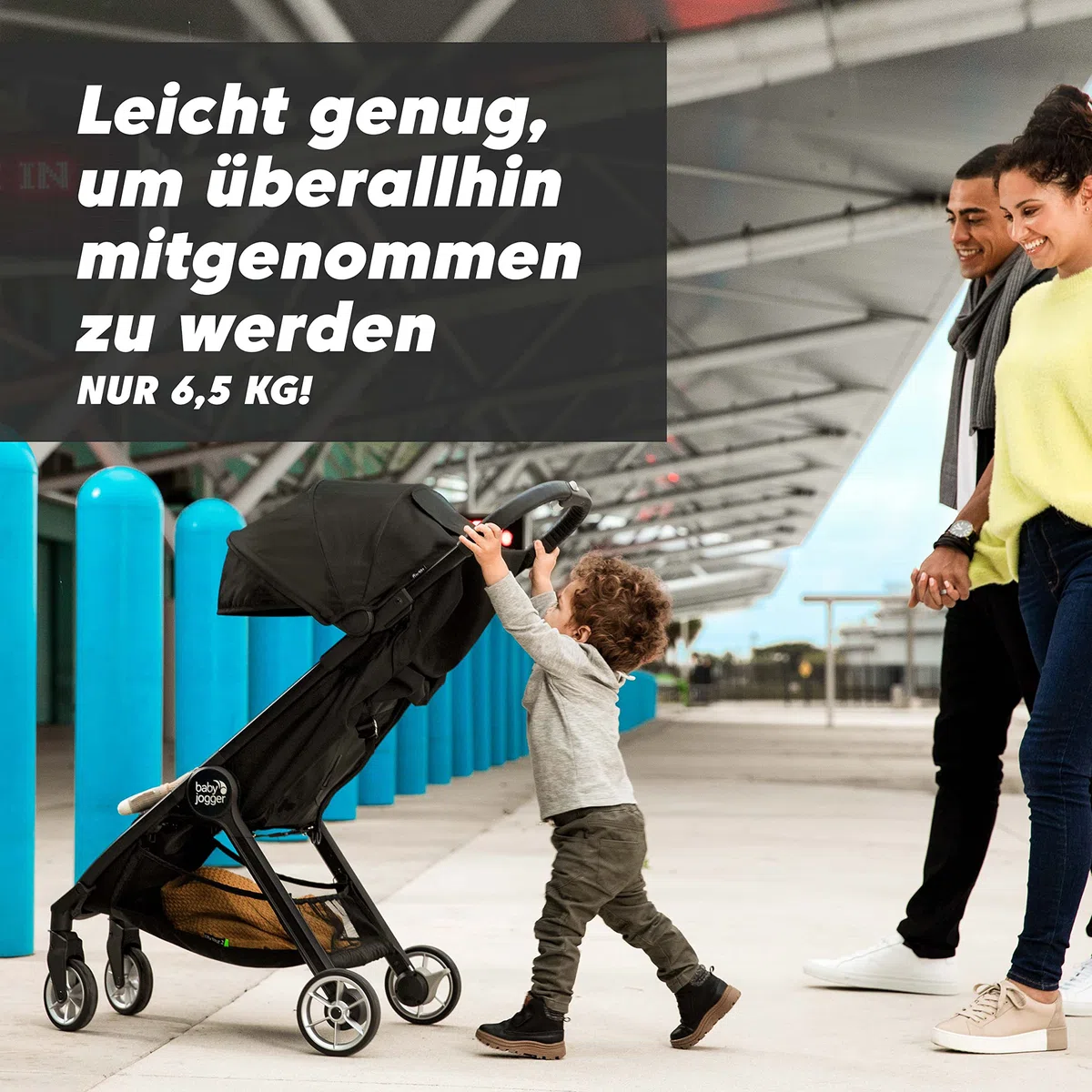 Baby Jogger City Tour 2 Reisebuggy, kompakter Buggy mit Einhandfalt, Shadow Grey