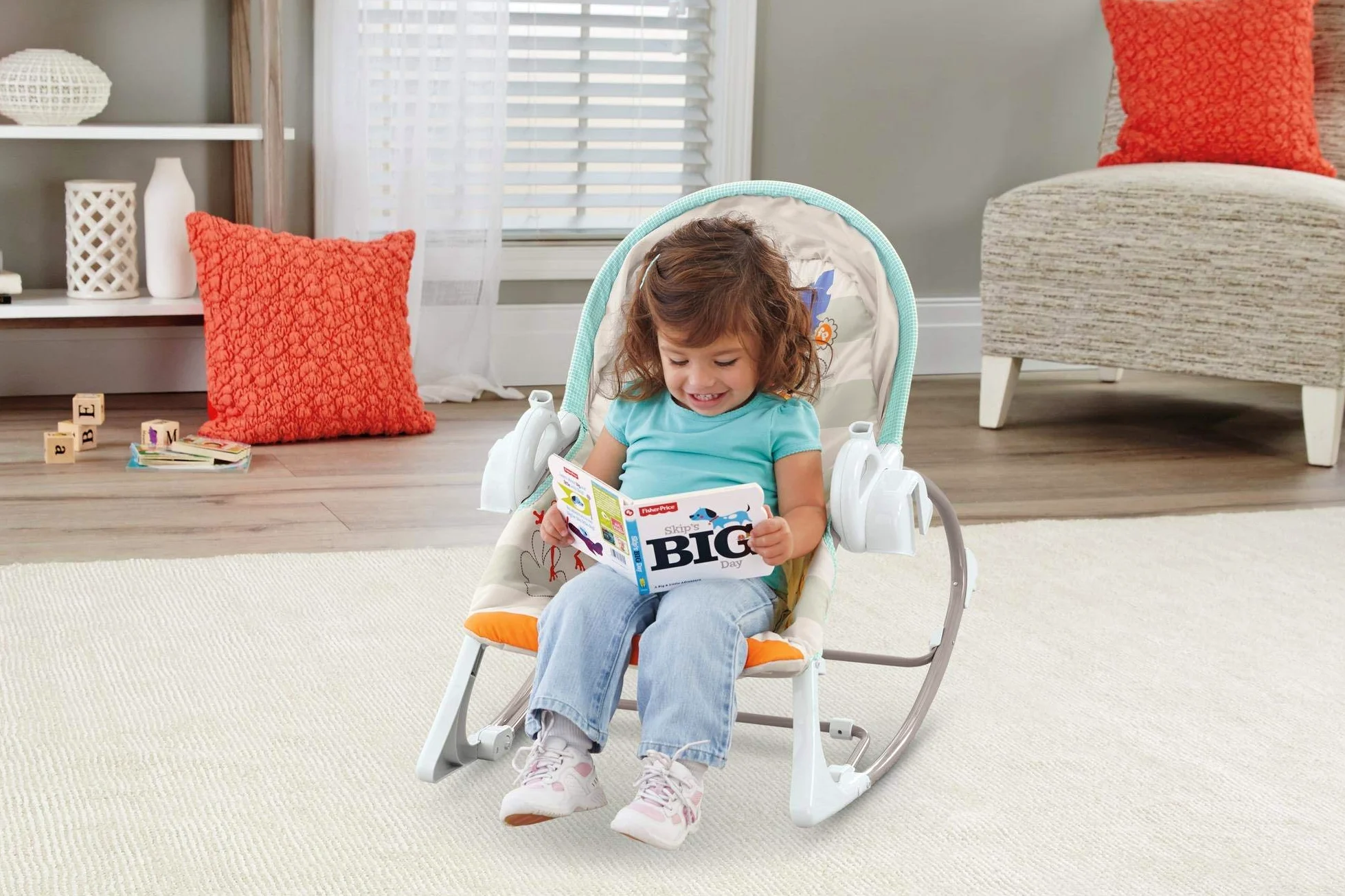 Fisher-Price BFH07 - 3-in-1 Deluxe Schaukel, 6 Schaukelgeschwindigkeiten, 16 Melodien, beruhigende Nachtgeräusche & eine abnehmbare Spielzeugleiste, für Babys und Kleinkinder