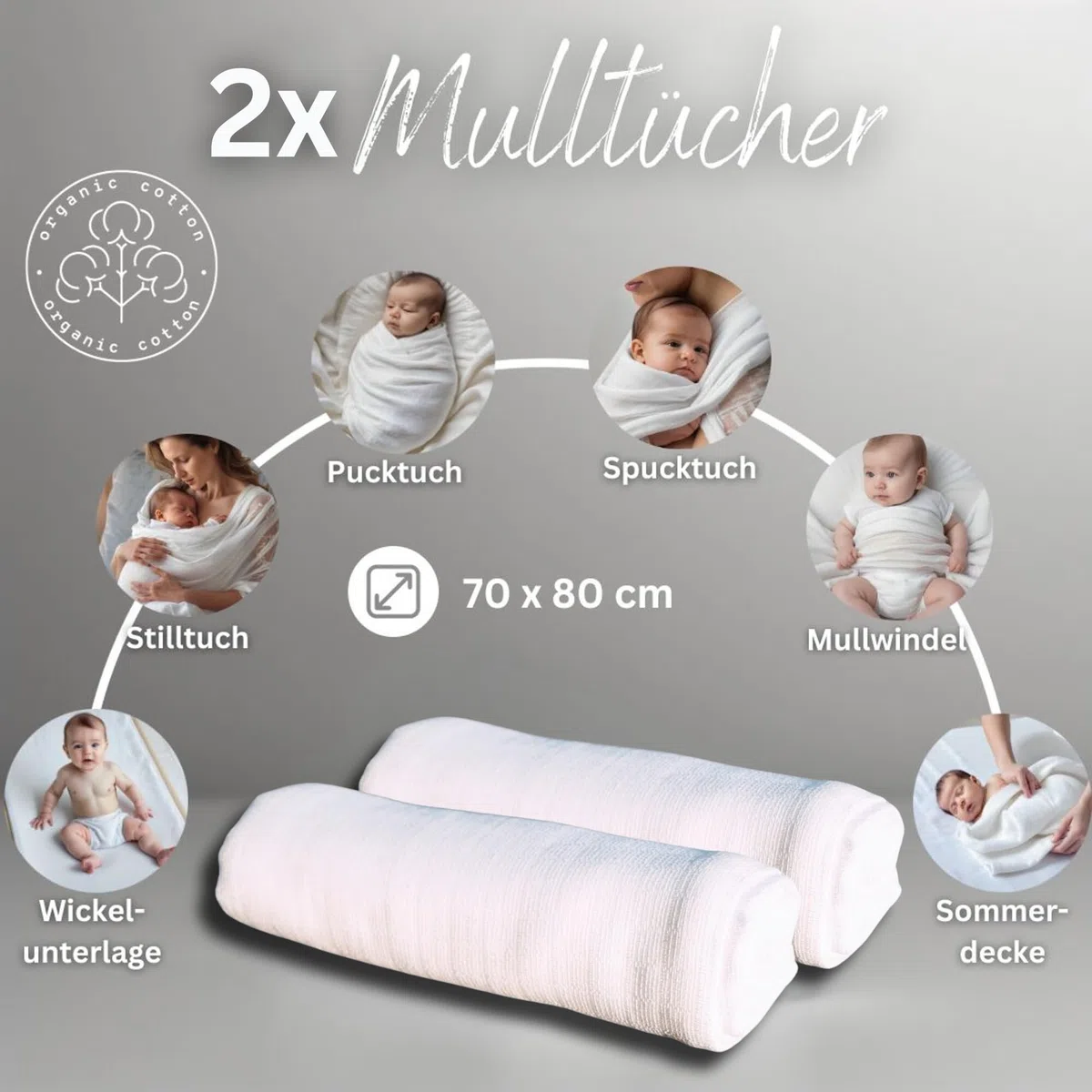 limely©, Windeltorte, Geschenk zur Geburt – Premium Geschenkset mit 16 Pampers Windeln, Bio Mullwindeln, Baby Söckchen, Grußkarte & Geschenkverpackung – Tolles Geschenk für Babyparty (Blau)