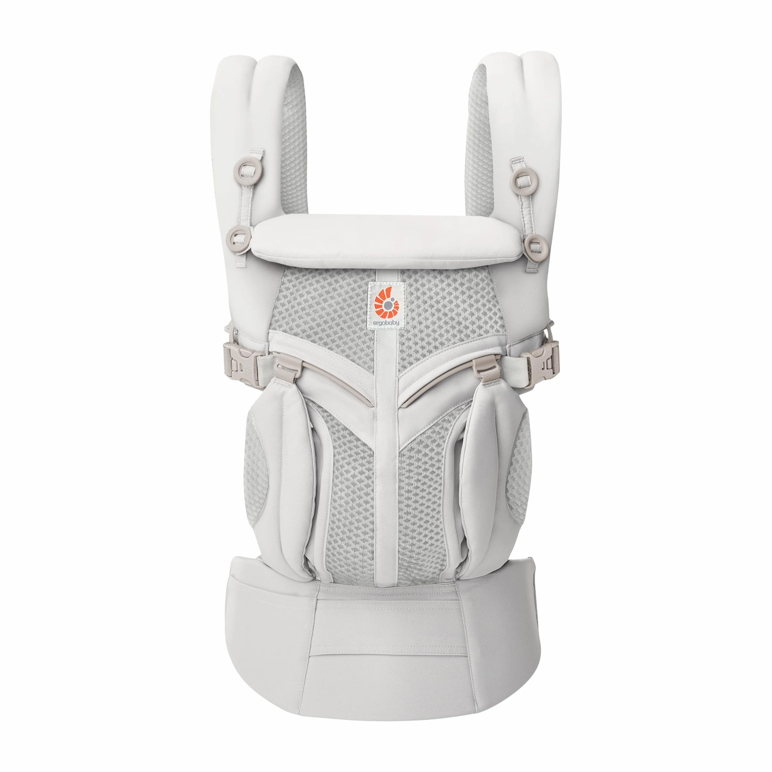 Ergobaby Omni Classic Babytrage für Neugeborene & Kleinkinder 0-48 Monate | 4-Positionen - Baby Trage ab Geburt - Atmungsaktives Mesh - Ergonomische Unterstützung - 3,2–20,4kg, Pearl Grey