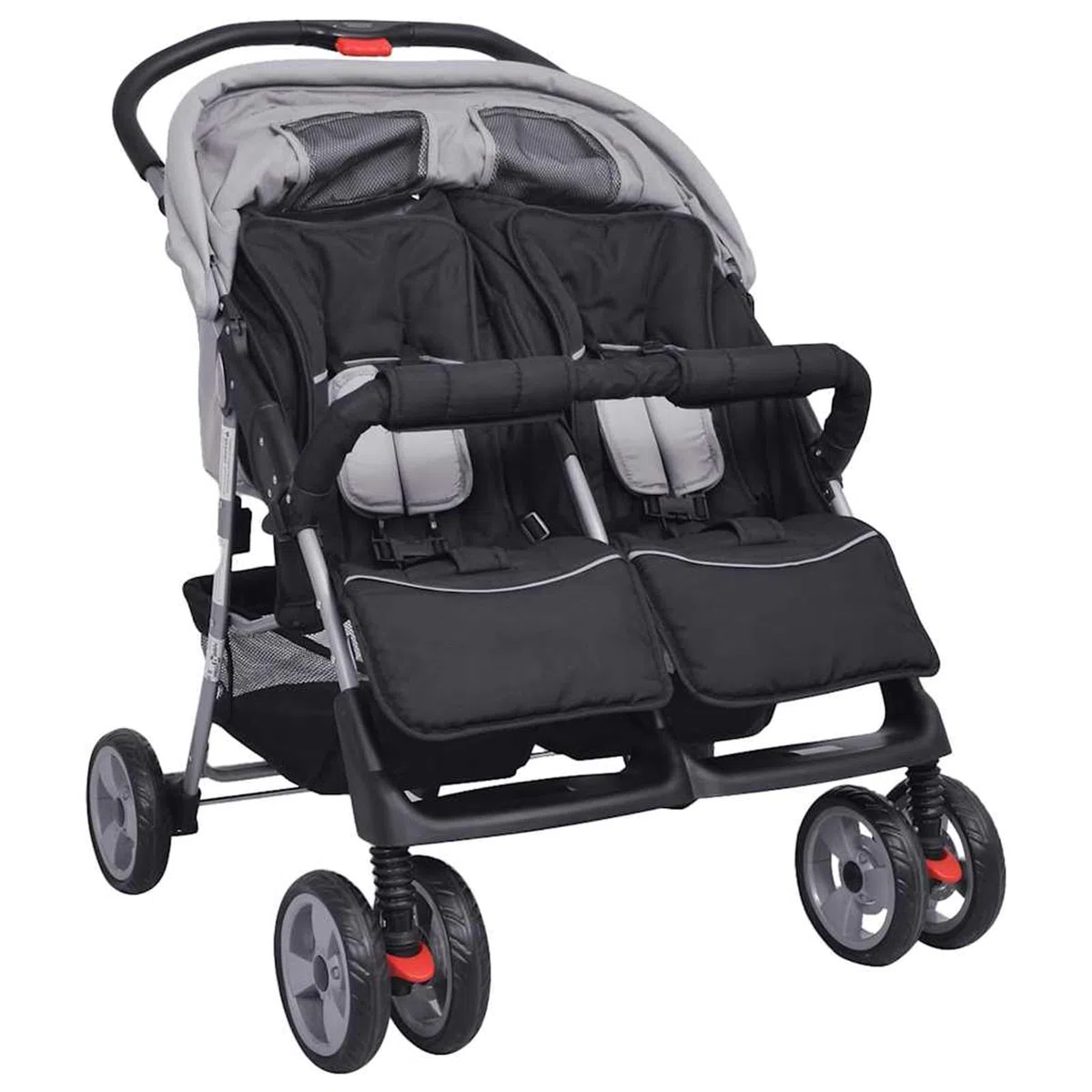 Gecheer Bettlaken 60 x 120 cm, Spannbettlaken für Babys, 60 x 120 cm, Kinderwagen, Stahl, Grau und Schwarz