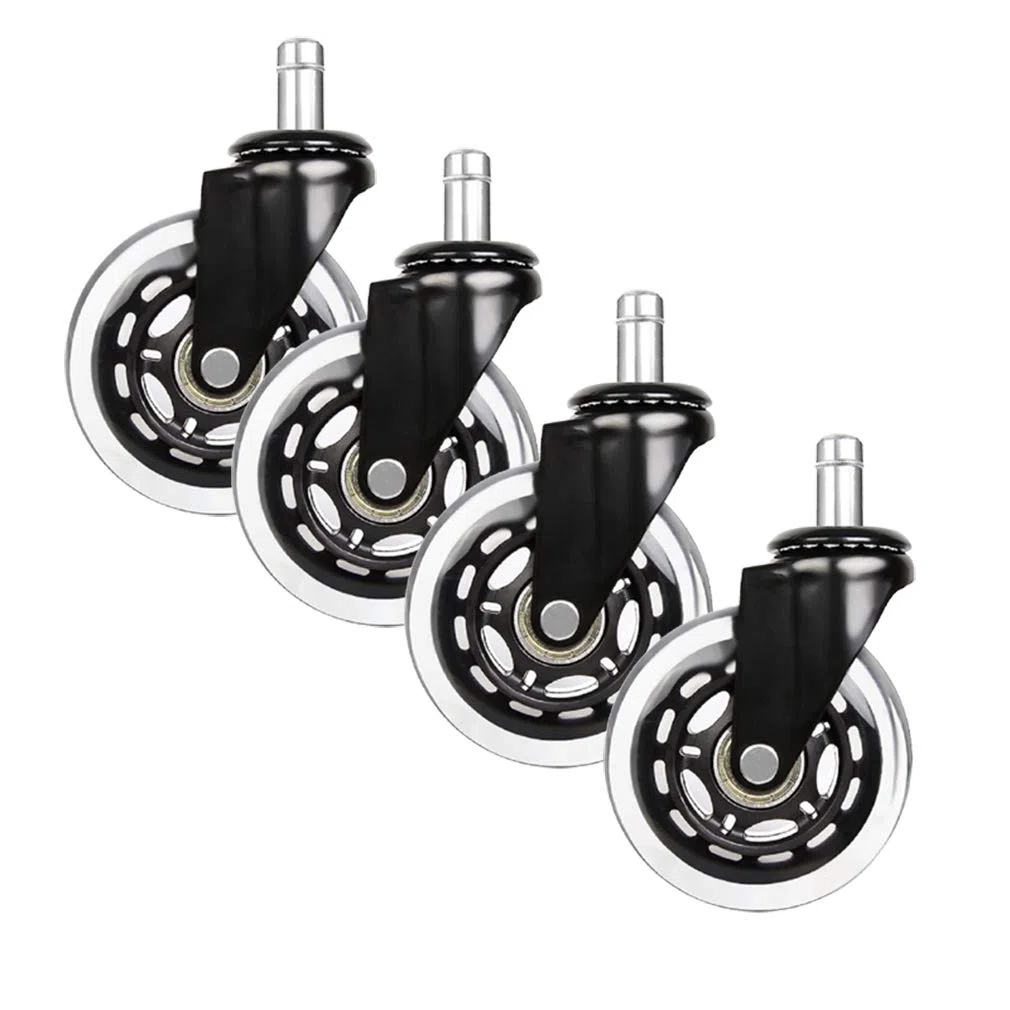 Lenkrollen， M11-Schraube Möbelrolle PU Universal-Lenkrolle Tragkraft 200 kg Leise Rolle for Hartholzböden, Teppiche, Laminat und Fliesen