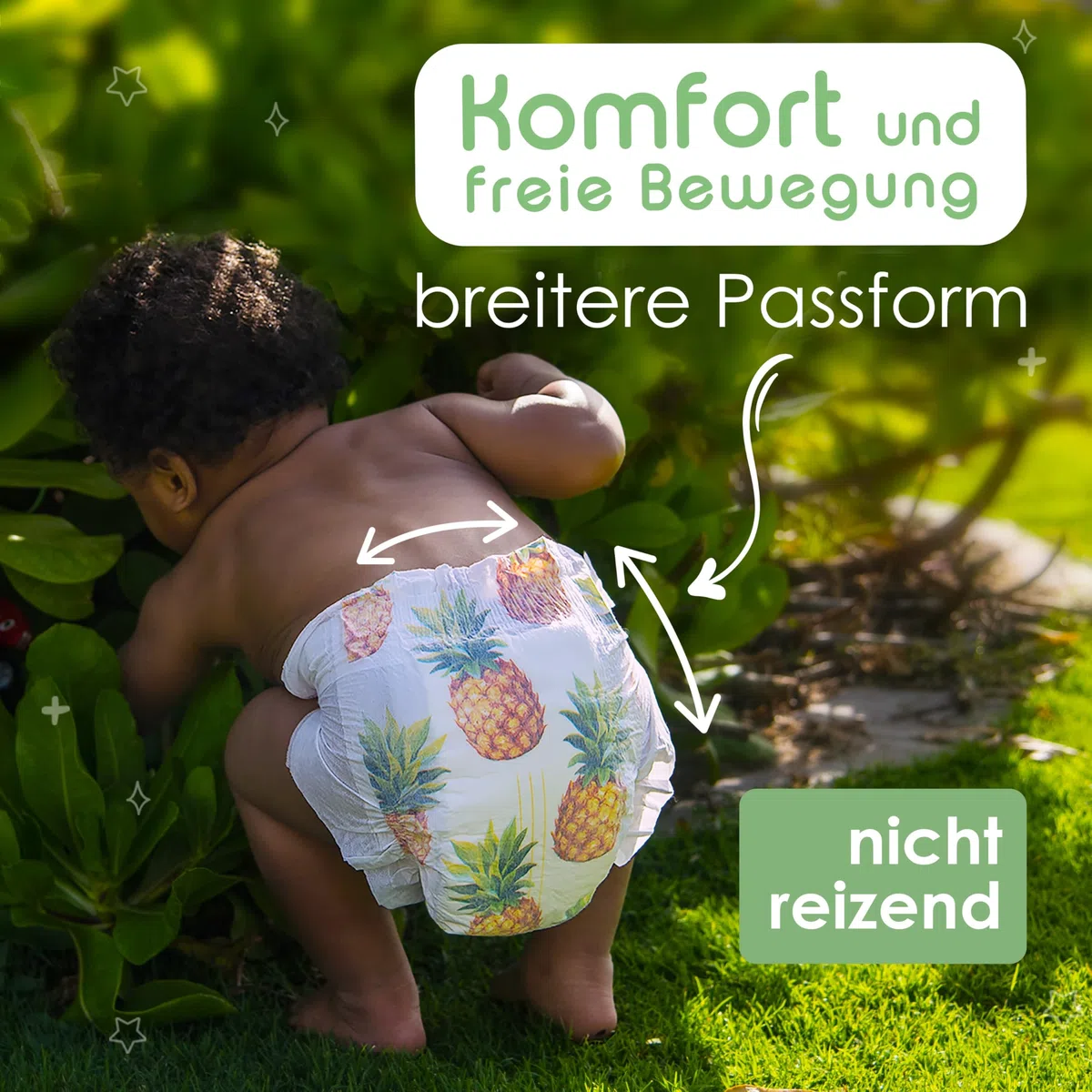 PureBorn 88 Windeln Größe 5 (7-12 kg), Ultra-Saugfähig, Hypoallergen, Weich & Sanft für Babys (12-24 Monate), Dermatologisch Getestet, Auslaufsicher, Umweltfreundlich aus Bambus