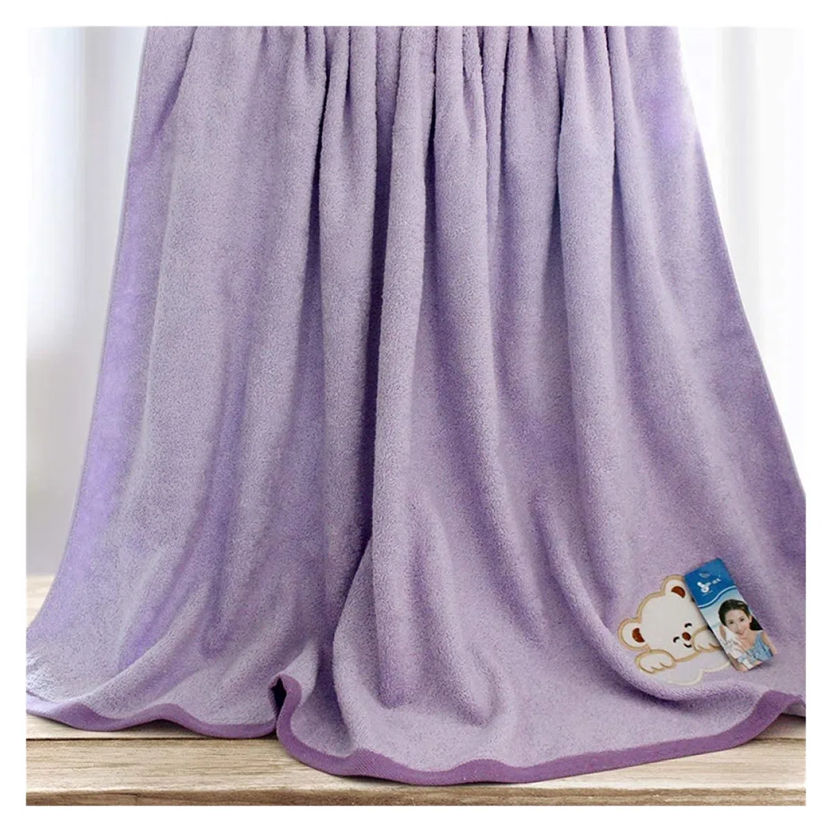 Handtuch Badetuch Großes Babybadeblatt 43 x 43 Zoll bestickter Bär gedruckt Kinder Badetuch Baumwolle für maximale Weichheit und Saugfähigkeit,3-Stück Badehandtücher (Color : 3piece)