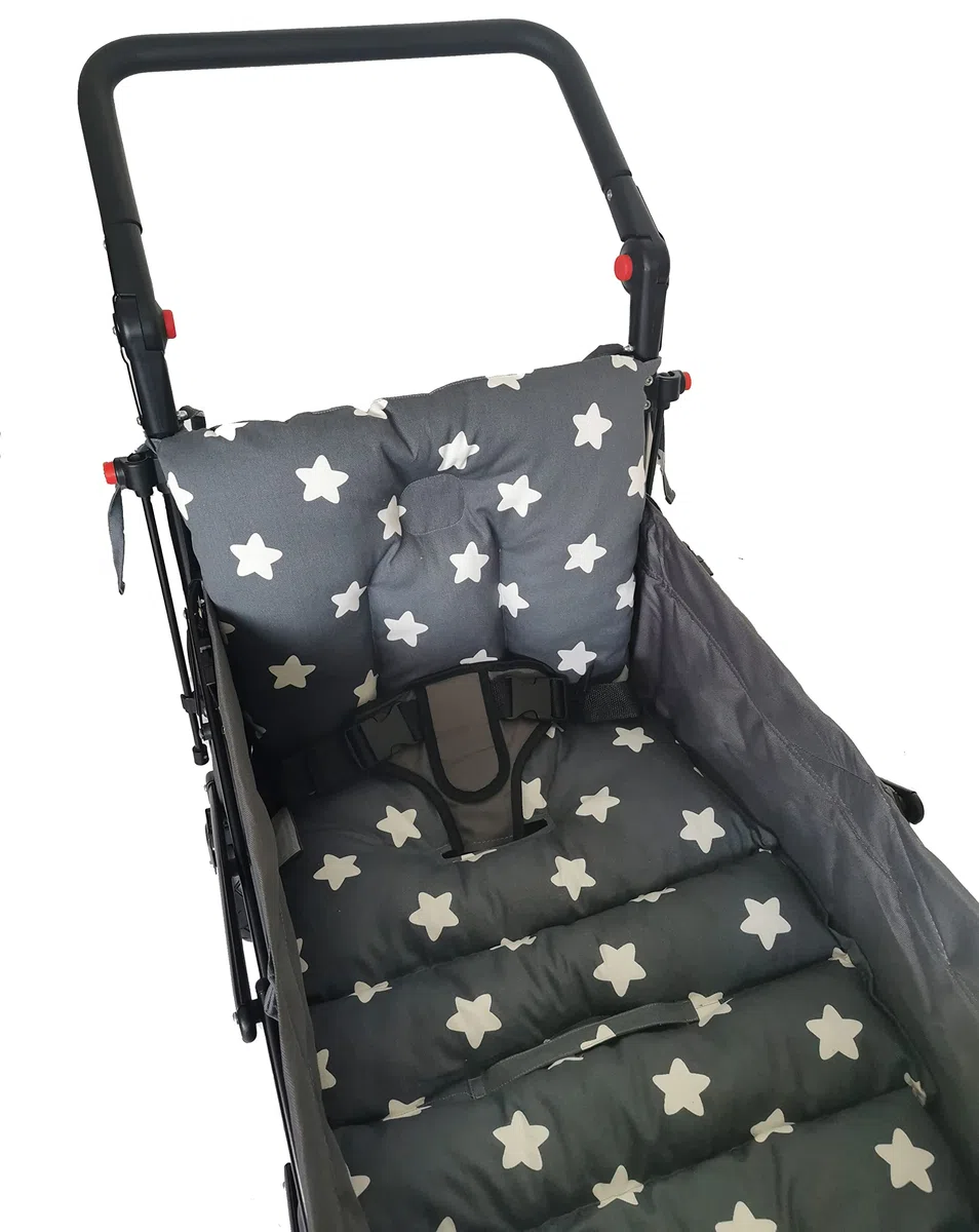 Schadstofffrei verifizierte Bollerwagenmatte - passend für FUXTEC FX-CT350 und Zertifiziert nach Öko-Tex Standard 100 (Babystandard) (Sitzkissen, Einlage, Matte für Bollerwagen)