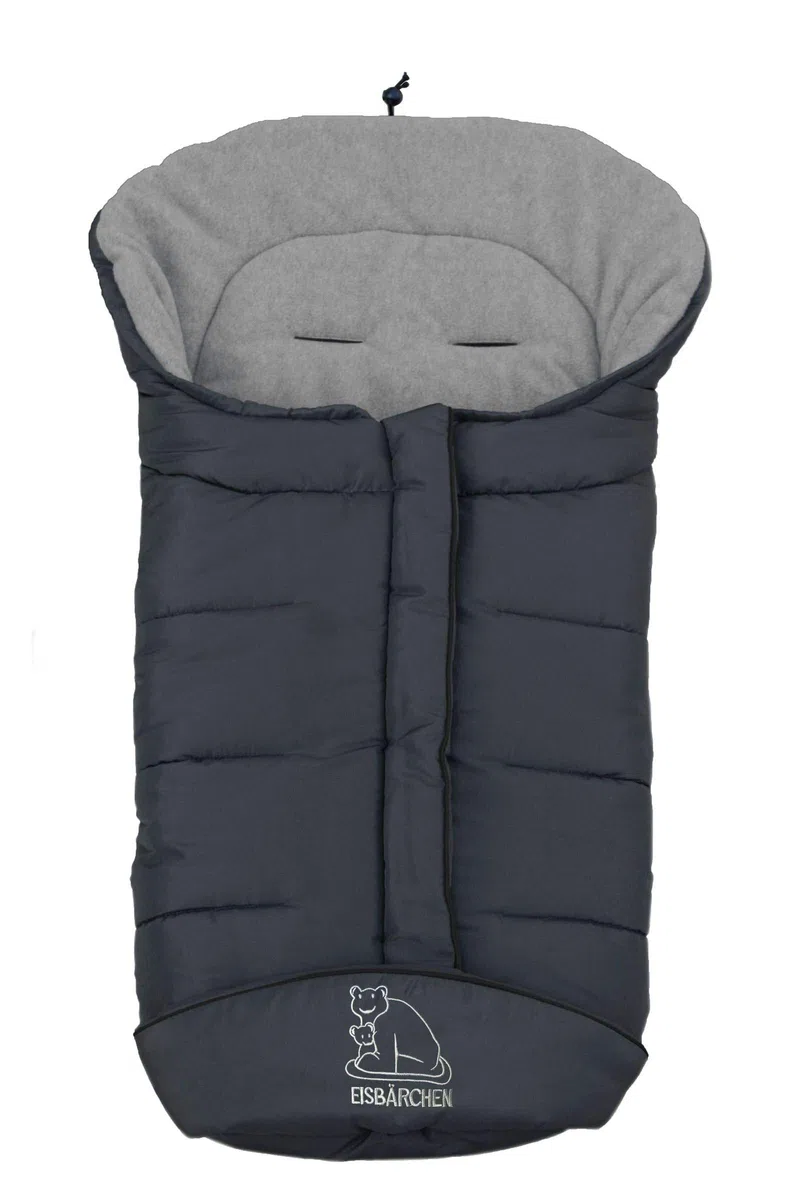 Heitmann Eisbärchen Fußsack Kinderwagen, Design:grau/grau GR