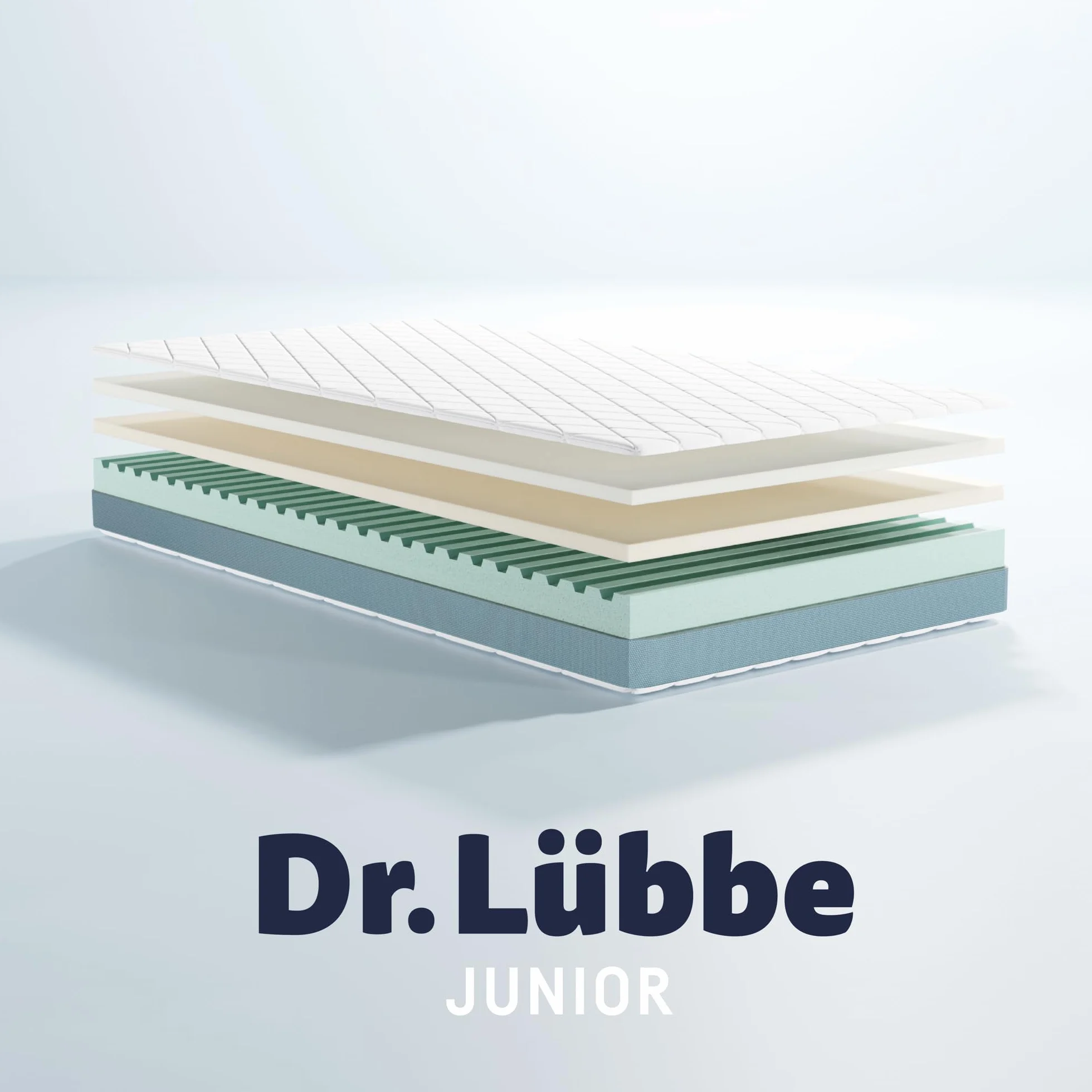 Julius Zöllner Jugendmatratze Dr. Lübbe Junior - Premium Juniormatratze, Memoryschaum und Kaltschaum für maximalen Komfort, OEKO-TEX Standard 100, Made in Germany, Größe 120x200cm