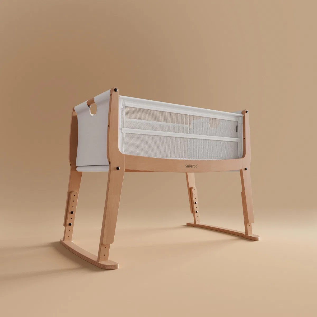 Snuz Pod Studio Next to Me Krippe – tragbares, leichtes Babybett mit Reißverschluss an der Wand, 3D atmungsaktive Matratze und 6 Höheneinstellungen – ideales Heim- und Reisebett mit Rollen, Stockholm