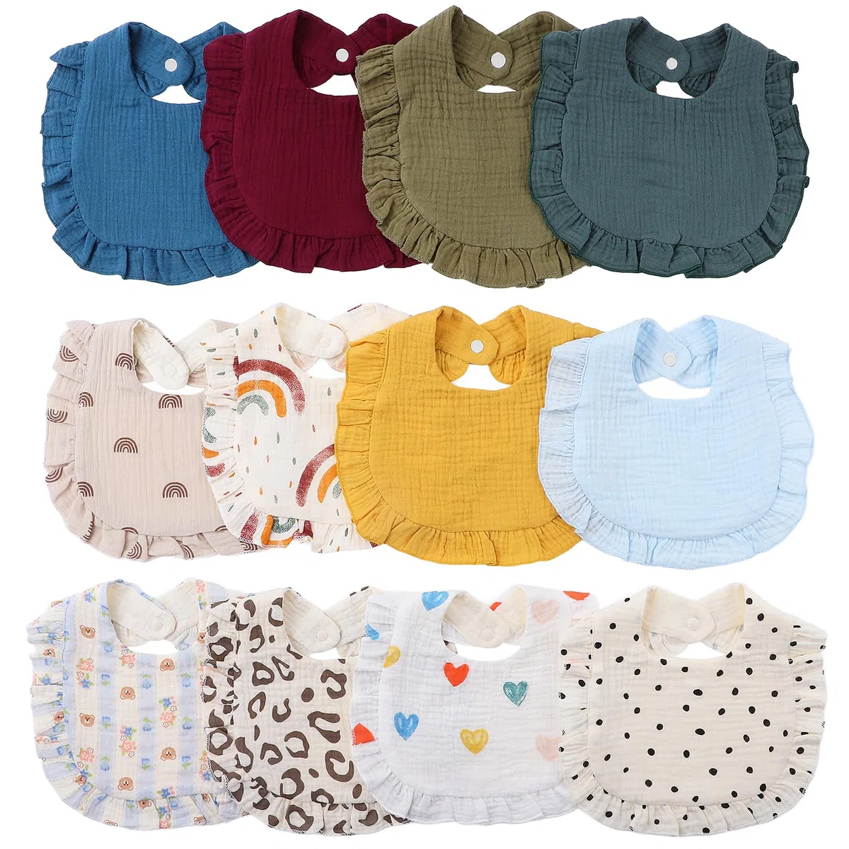 FOMIYES 12stücke Pack Babylätzchen Aus Babyspucktücher Zum Essen Und Sabbern Unisex-neugeborenenlätzchen Für Kleinkinder Saugfähig Und Waschbar