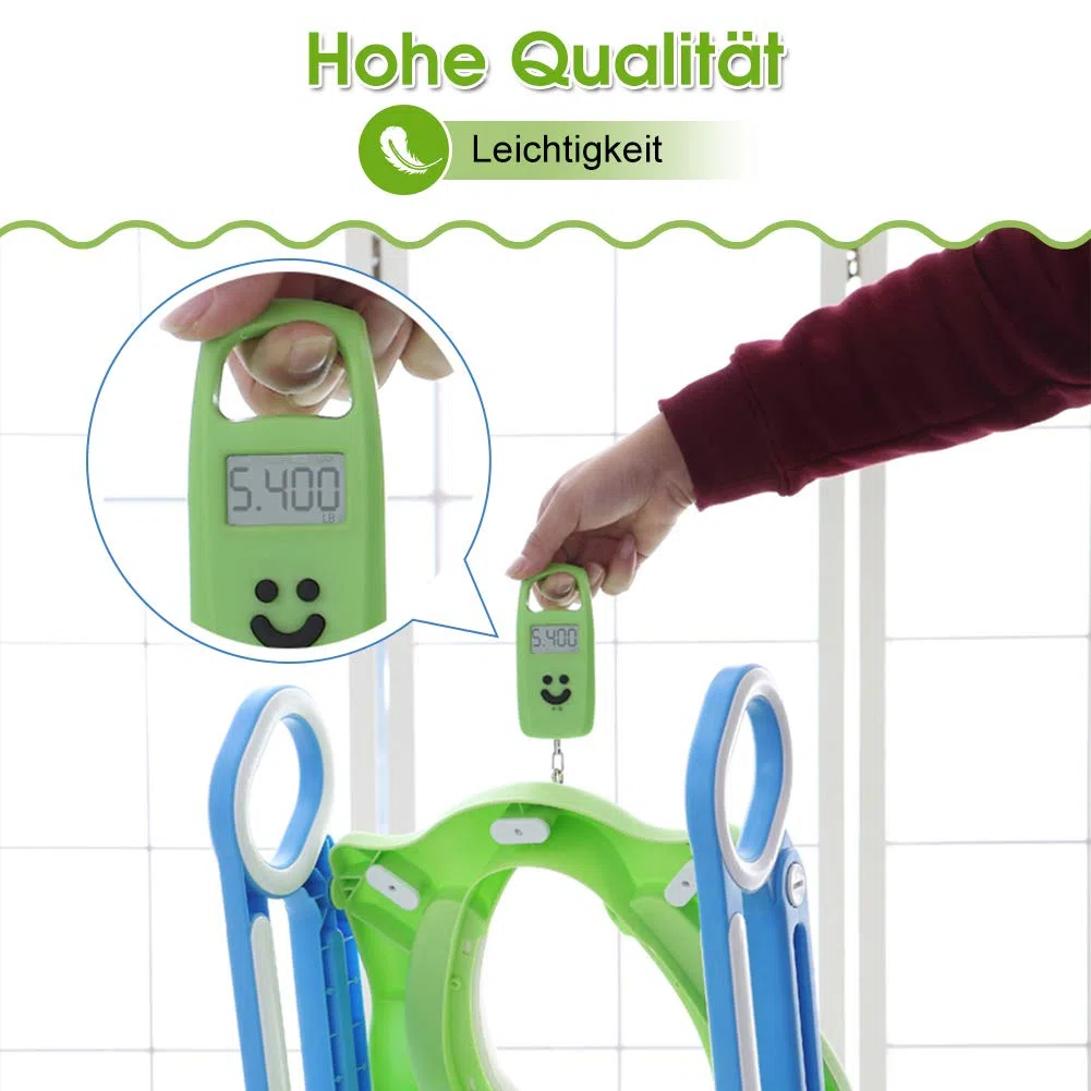 Kinder Toilettensitz, Höhenverstellbar Kindertoilette faltbar Toilettentrainer mit Leiter und Griffe Töpfchen Trainingssitz für Training Babyform die Gewohnheit der unabhängigen Toilette