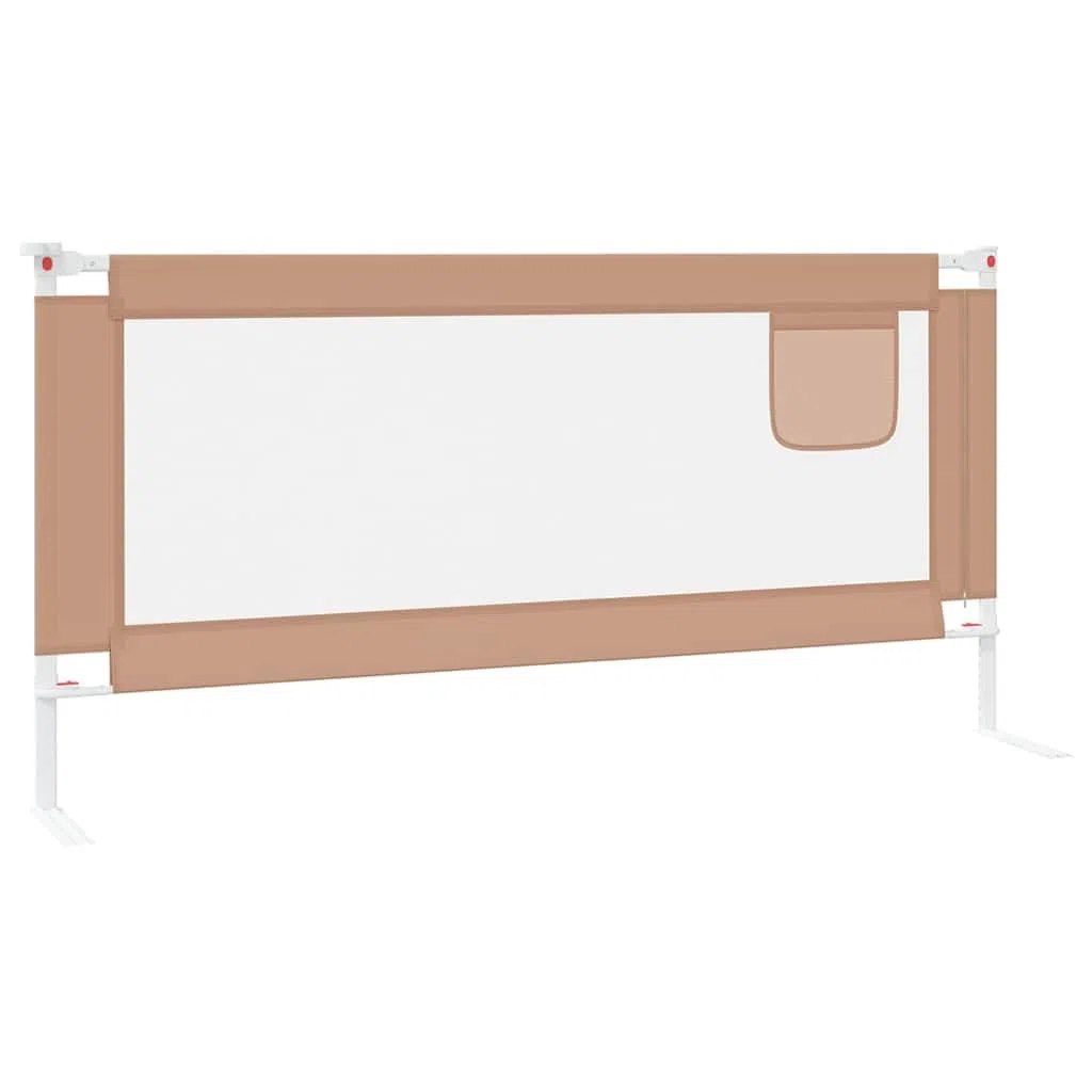 Generisch Kleinkind-Bettschutzgitter Taupe 190x25 cm Stoff,Baby & Kleinkind,Babysicherheit,Baby-Bettschutzgitter-10223