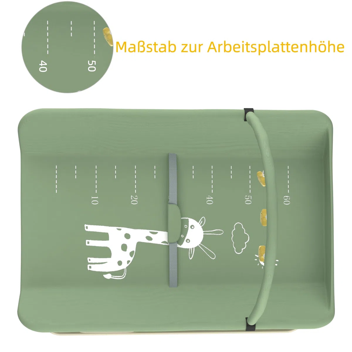 homewell 2 in 1 Baby Wickeltisch Spielzentrum, Höhenverstellbar, mobiler Wickelkombi klappbare mit Spielständer Sicherheitsgurt Aufbewahrungskorb Kleiderstange Wickelauflage (Grün)