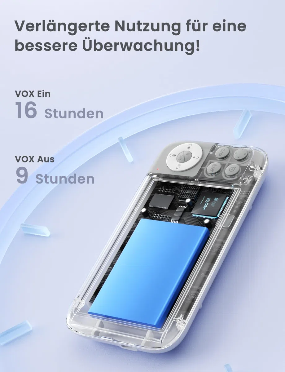 GHB Babyphone mit Kamera 5'' HD IPS Bildschirm 720P 3050mAh VOX Modus 3X Zoom Nachtsicht Gegensprechfunktion 8 Wiegenlieder 4 Kamera Unterstützt
