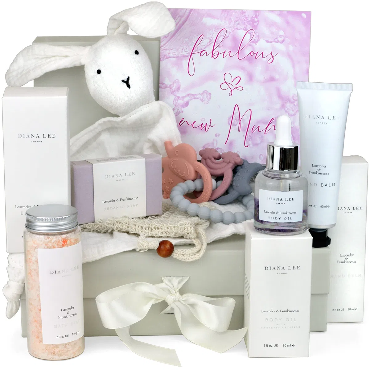 Jasmyn & Greene Geschenkkorb für werdende Mütter – 9 luxuriöse Babyparty-Geschenke für Mama und Neugeborene, Verwöhngeschenke für Frauen, Schwangerschaftsgeschenke für Mutter, die mit Lavendel