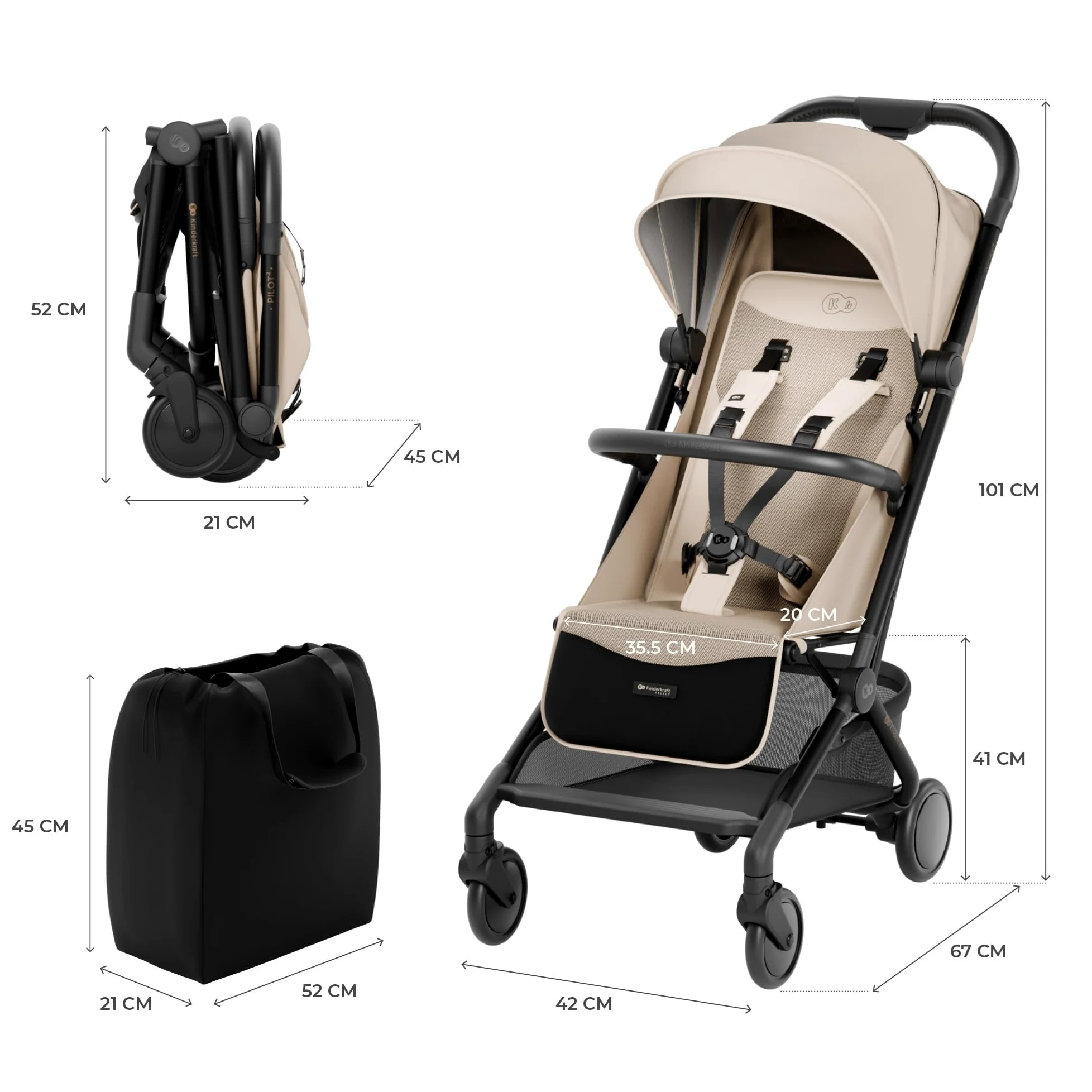Pilot 2 Soft Kinderwagen Beige